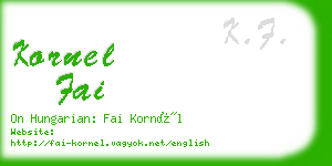 kornel fai business card